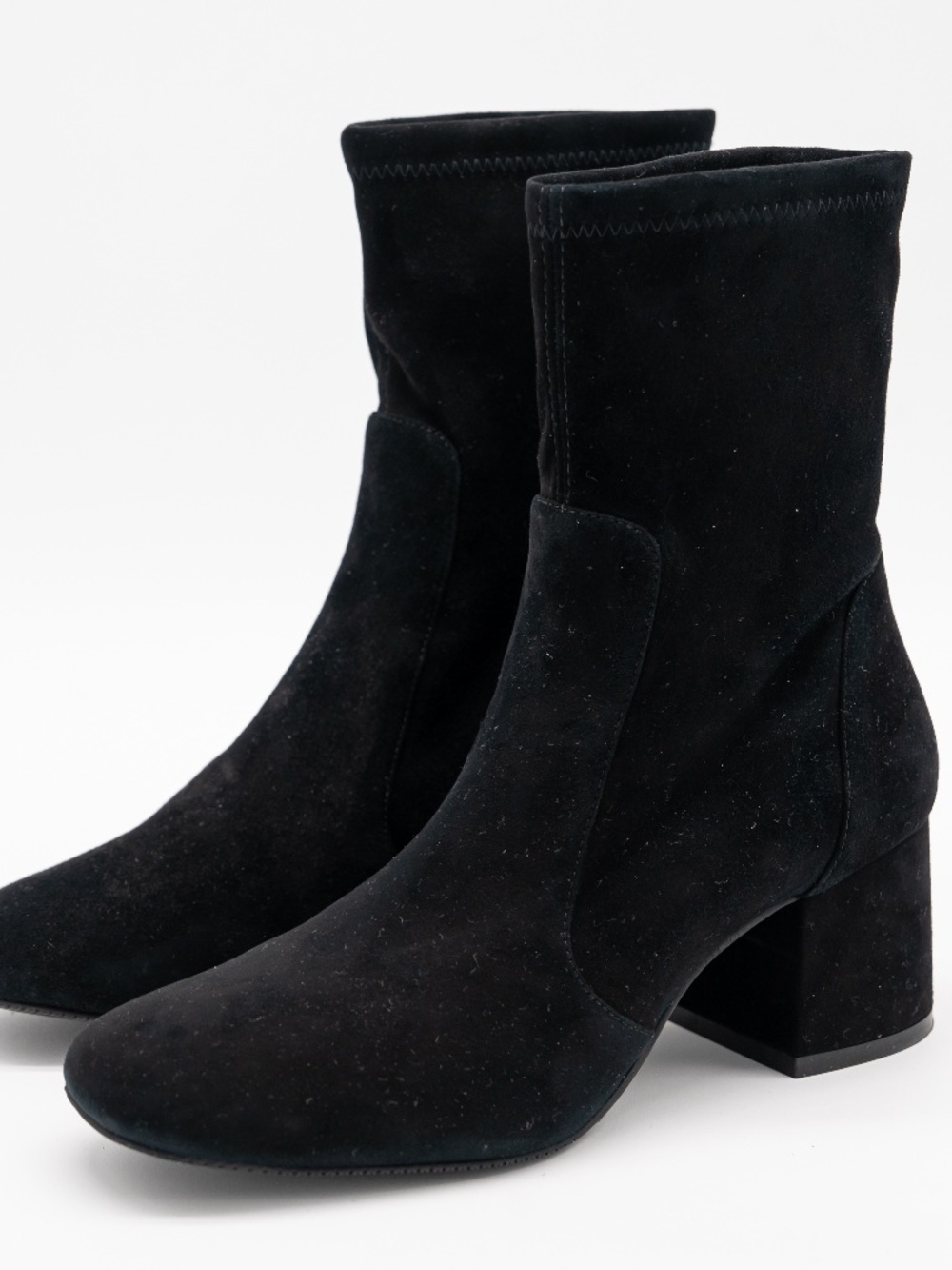 Stuart Weitzman Women's Boots Sleek 60 Sock Bootie Black Suede size 9 US 39.5 EU